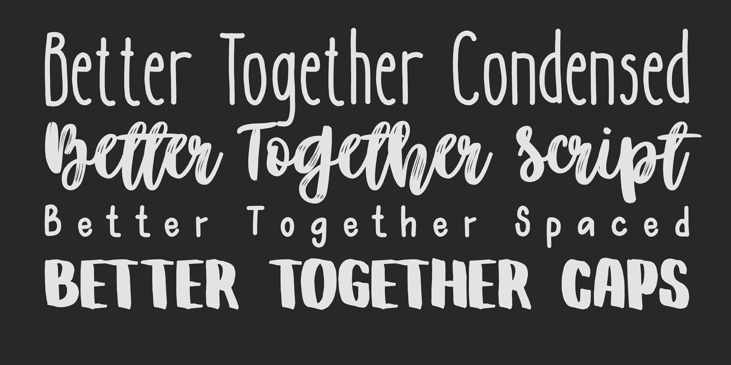 Download Better Together Condensed font